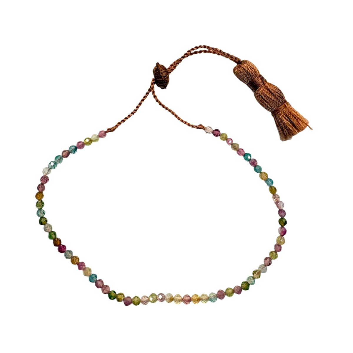 Mixed Tourmaline Knotted Bracelet
