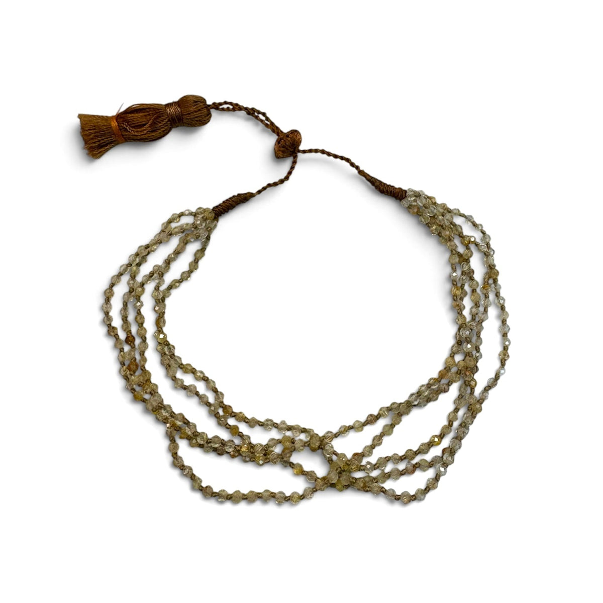Multi-Stranded Quartz Knotted Bracelet