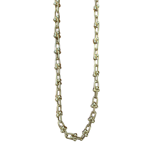 Equestrian Inspired Link Gold Necklace