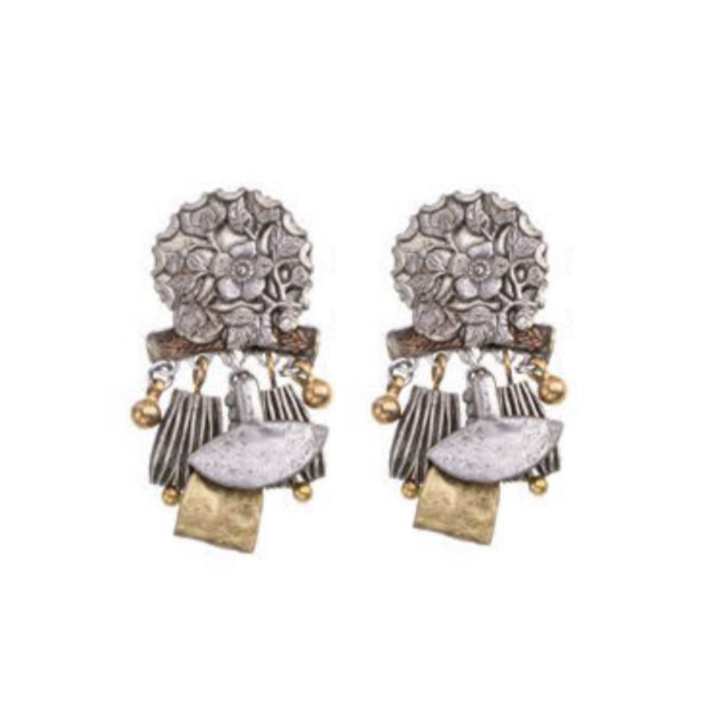 Small Metal Bloom Earrings