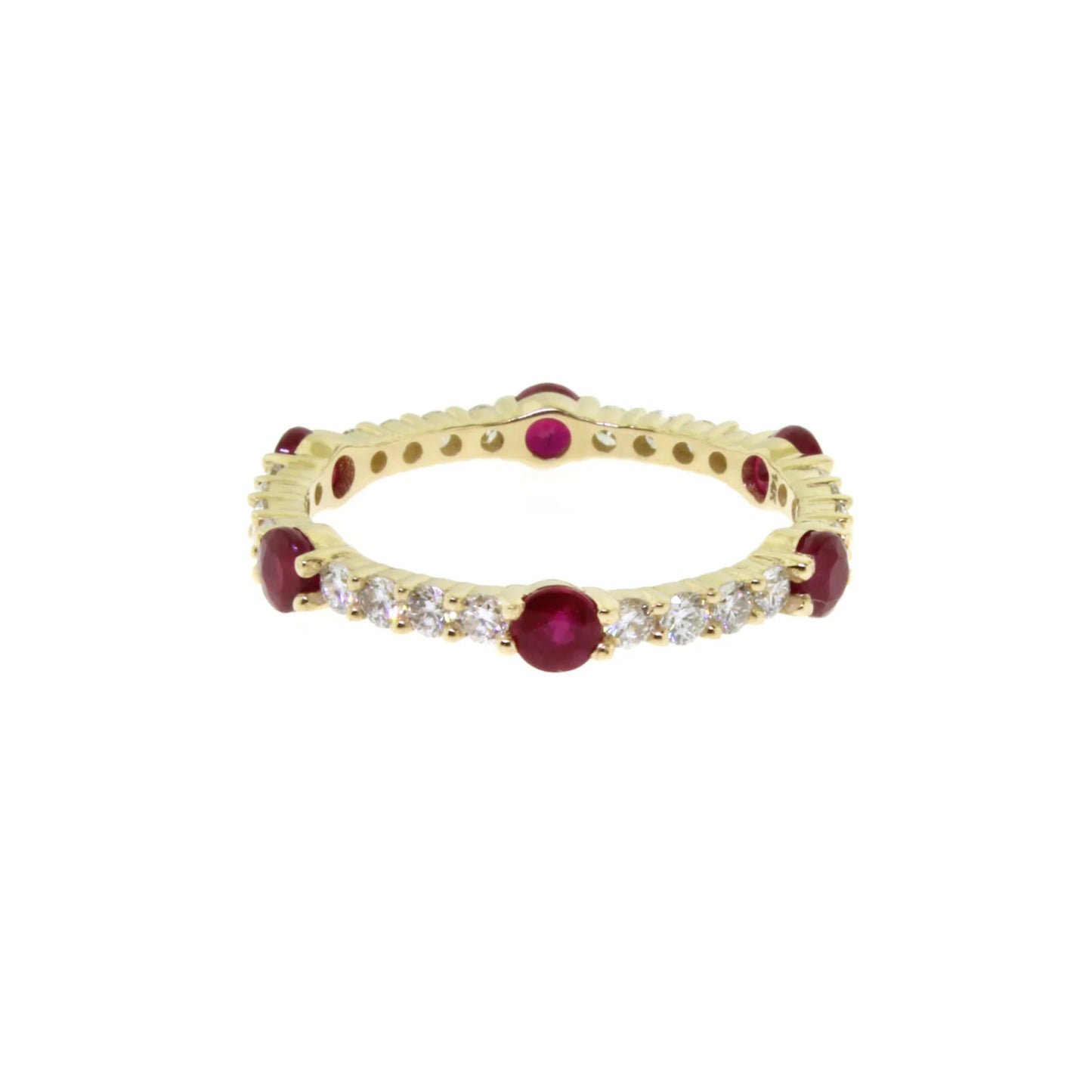 Ruby & Diamond Station Ring