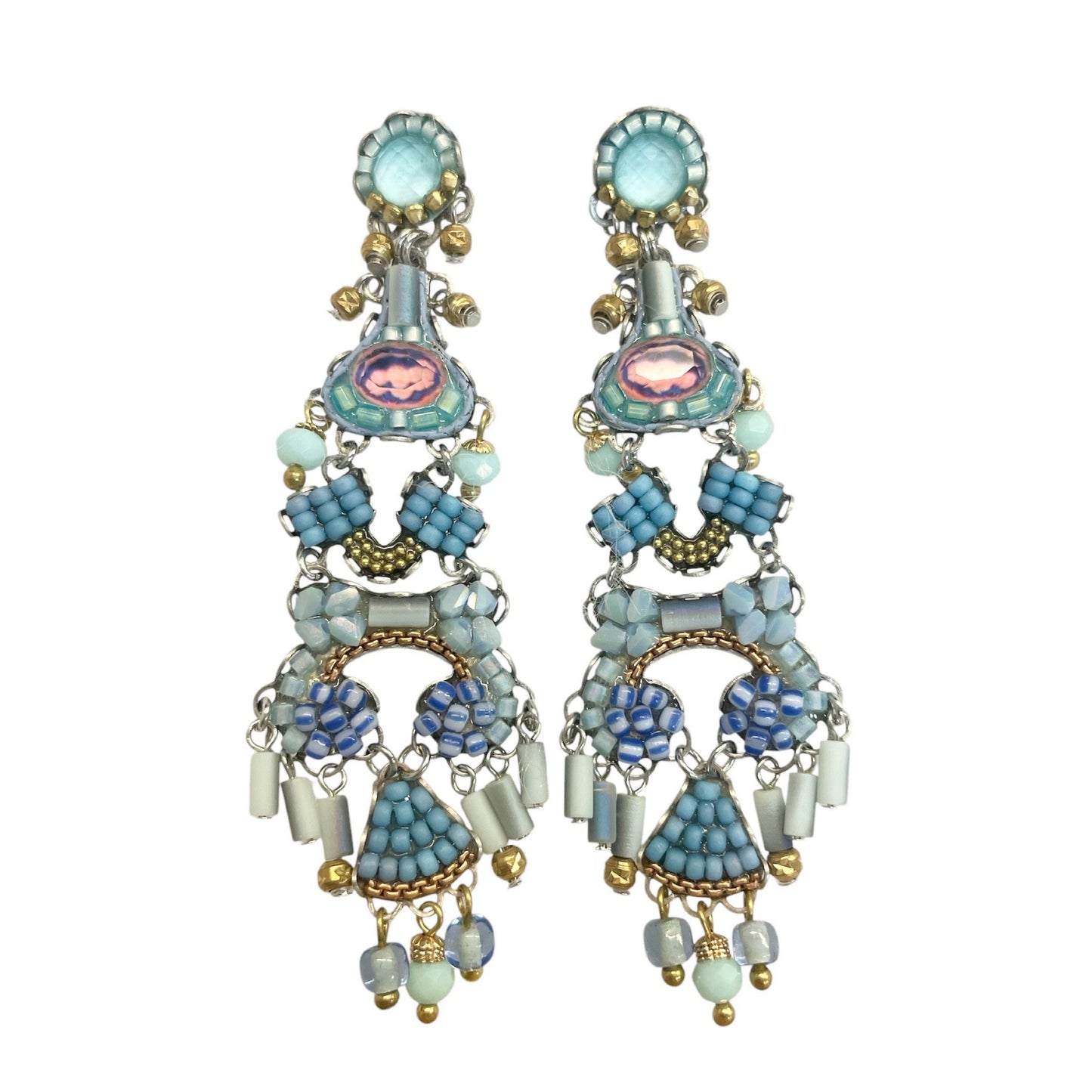Large Blue Bird Earrings