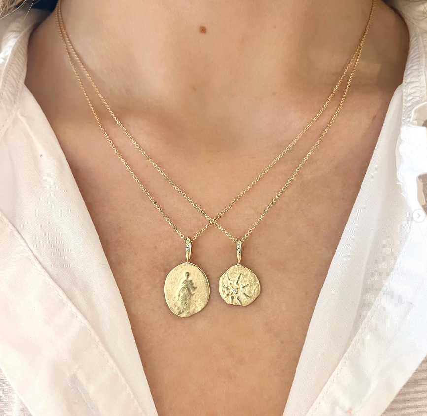 Gold Anchor Artifact Necklace