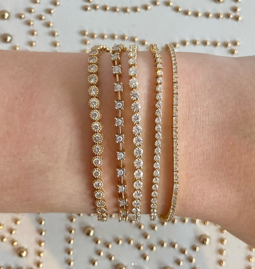 1.39 ctw Yellow Gold Diamond Tennis Bracelet