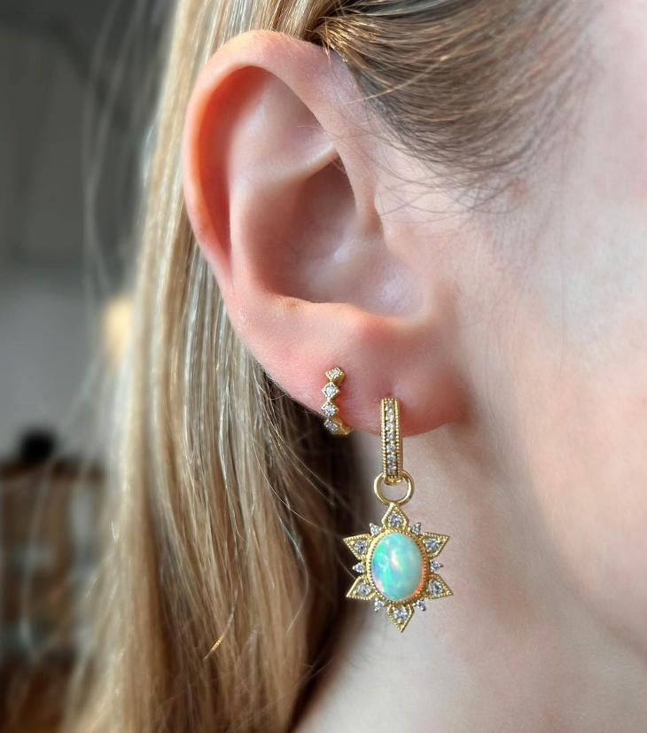 Petite Diamond Kite Hoop Earring