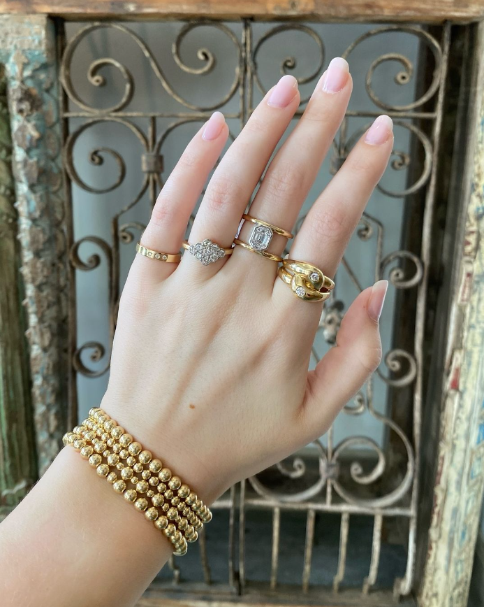 .81 ctw Mixed Metal Diamond Cluster Ring