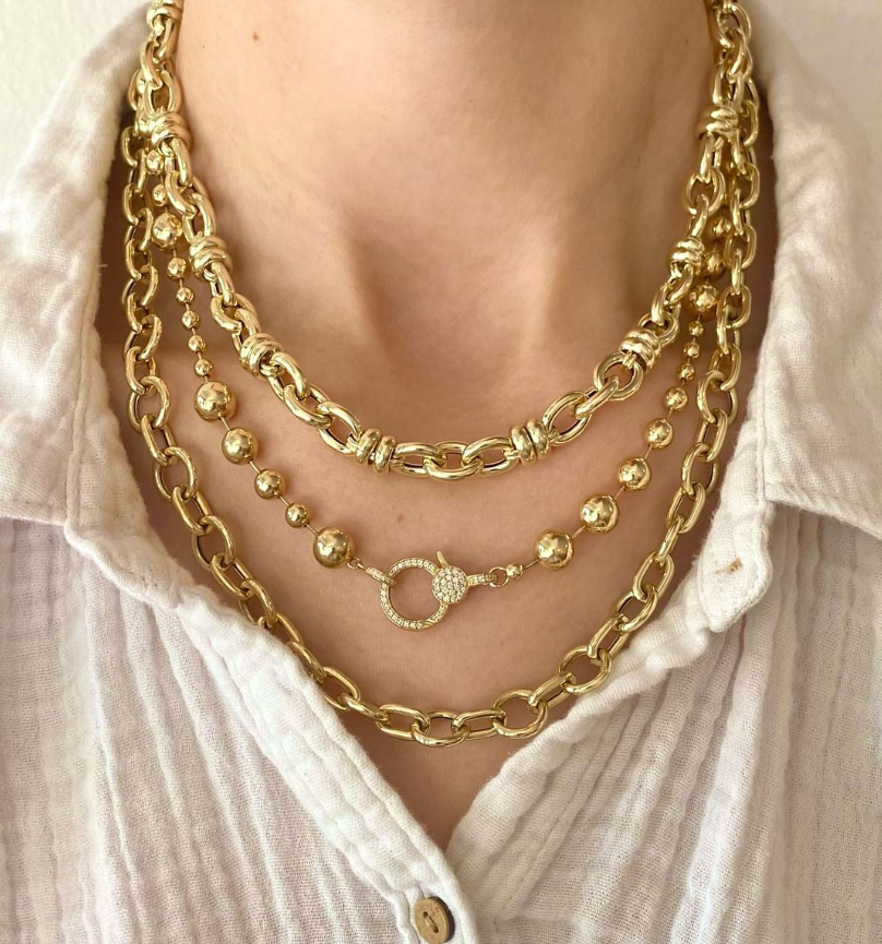 Chunky Circle Link Chain Necklace