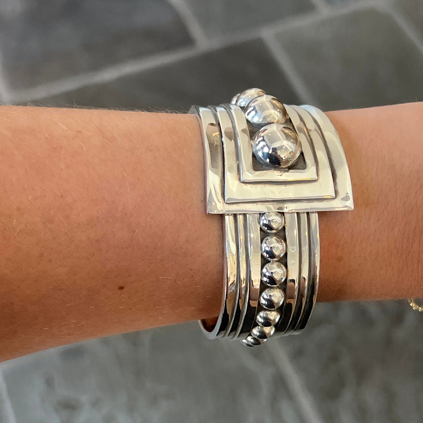 Sterling Silver Hinge Bracelet