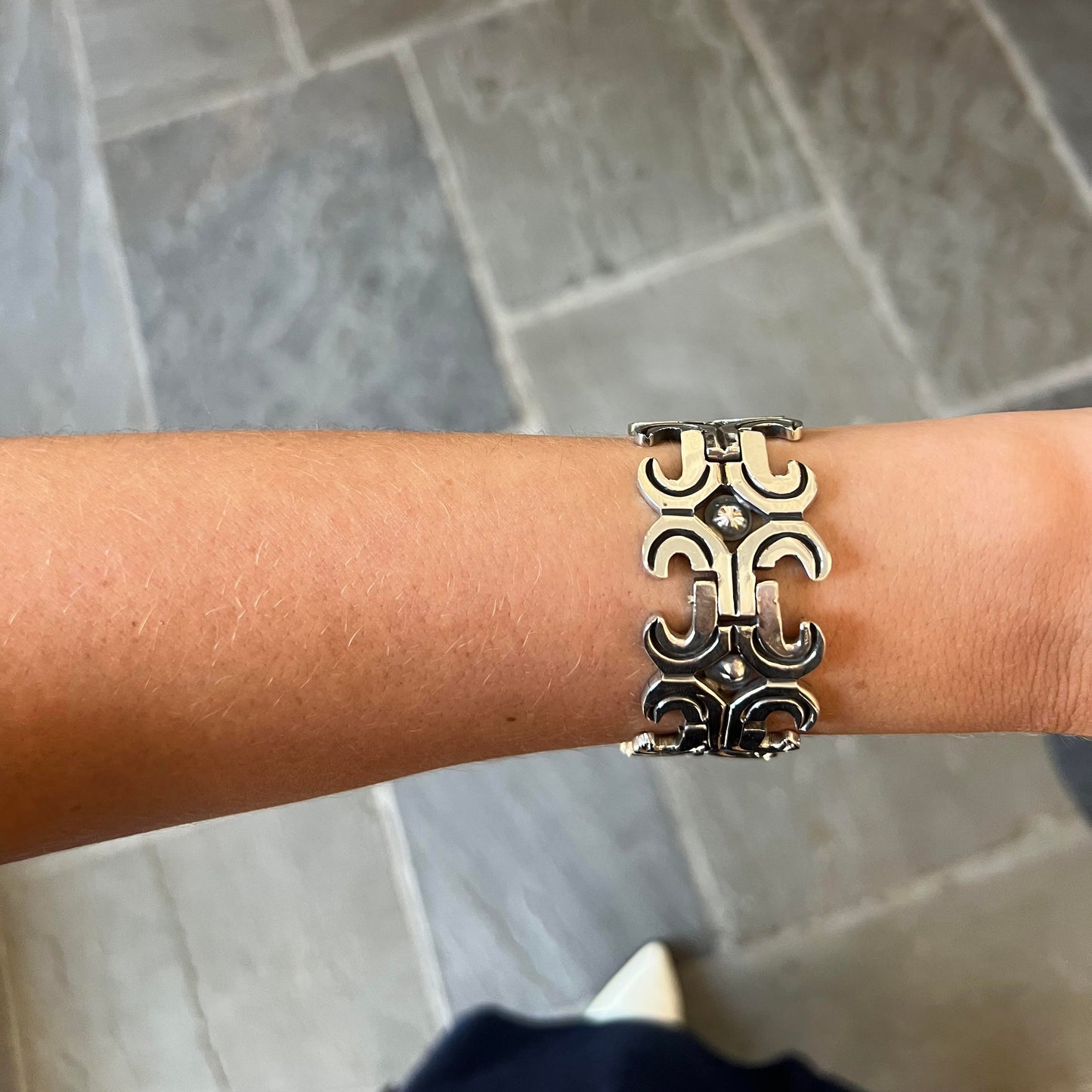 Vintage Mexican Taxco ATA Stamped Bracelet