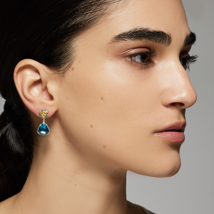 Prism Leaf Dangle Earrings