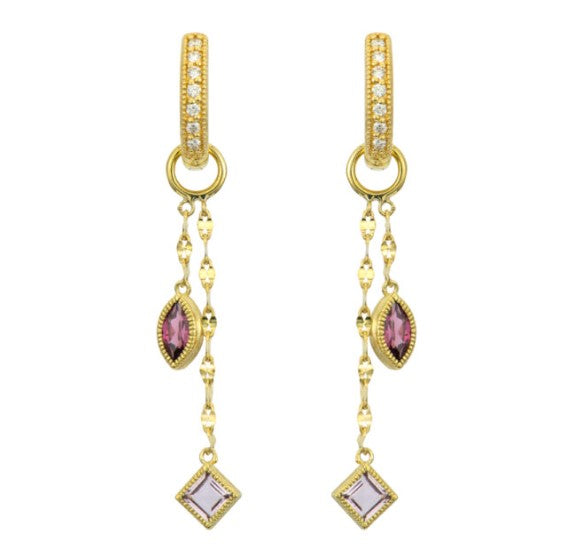 Lisse Dual Drop Stone Earring Charms
