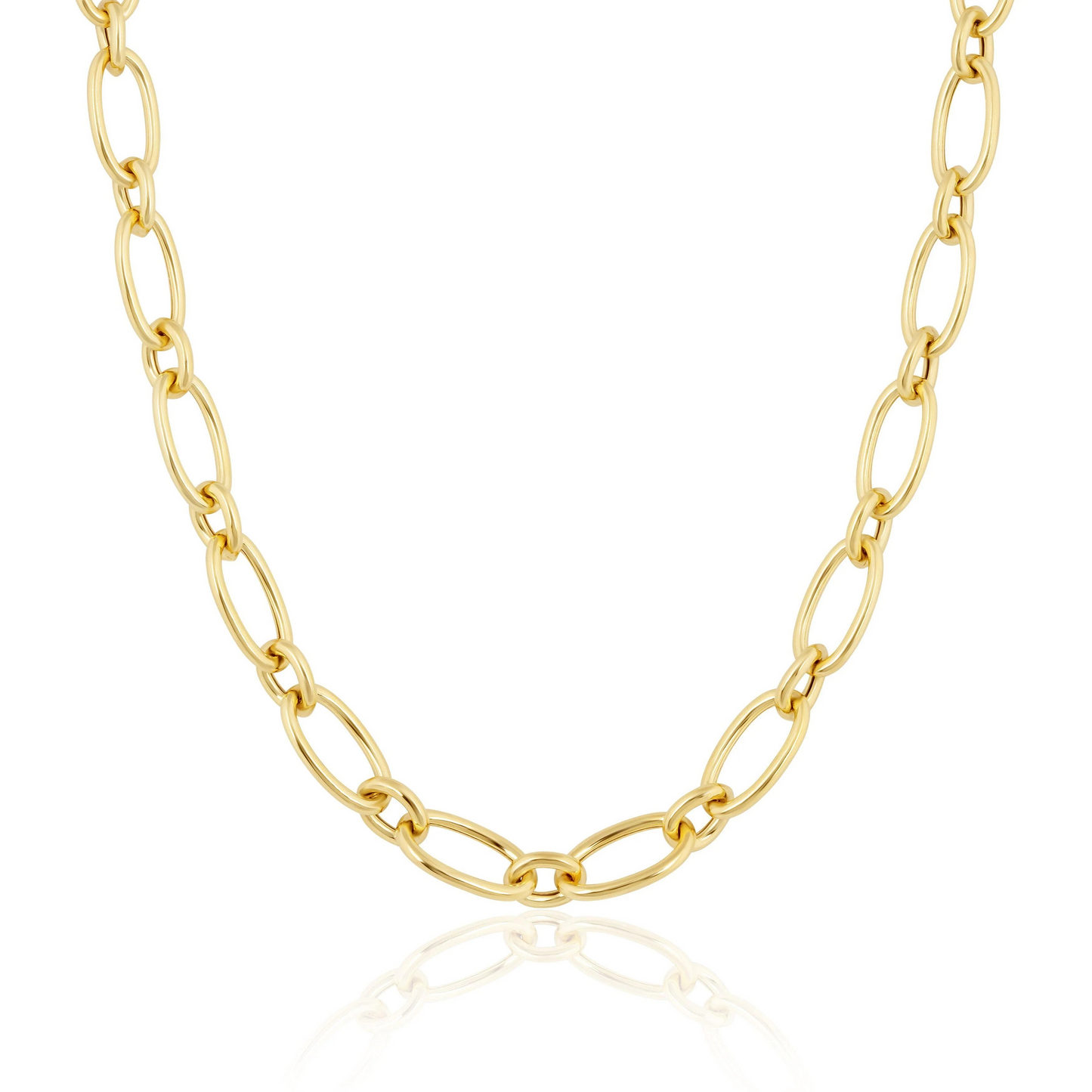 Round & Oval Chain Necklace
