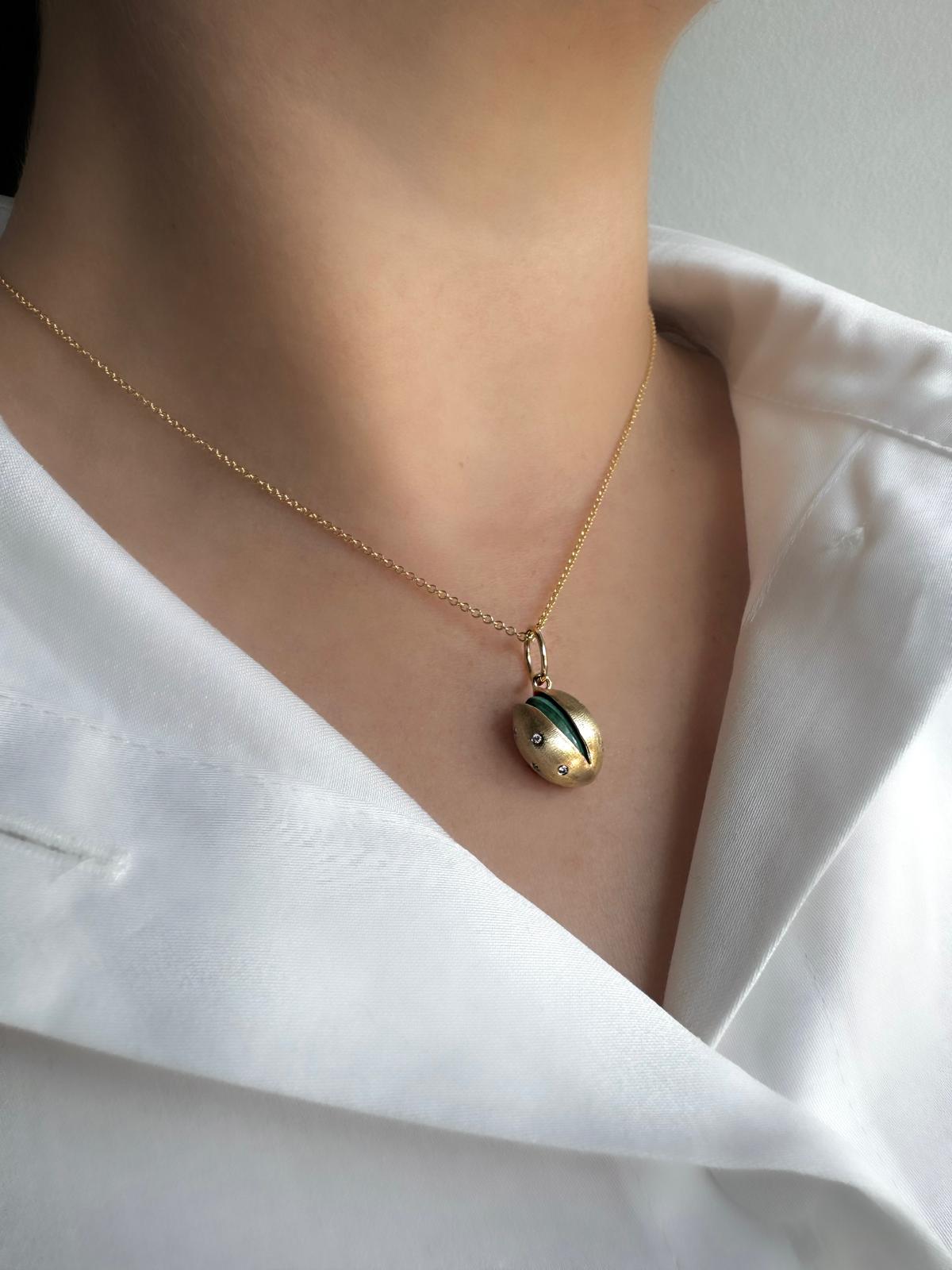 Gold Pistachio Pendant