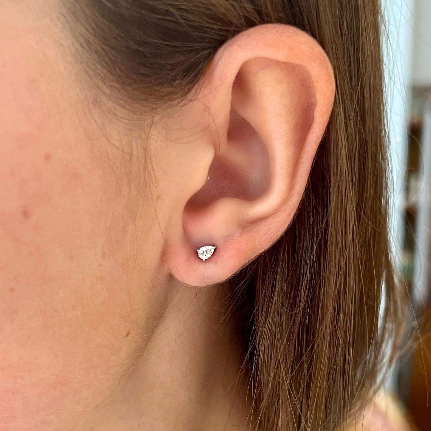 Pear Shaped Diamond Studs