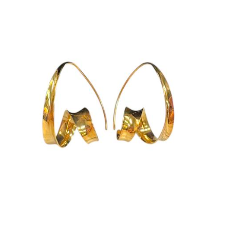 Hand Forged Vermeil Loopy Earrings