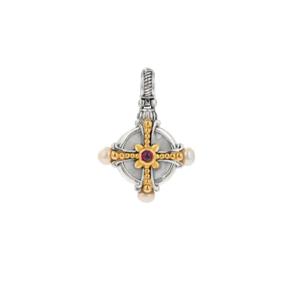 Mother of Pearl & Ruby Pendant