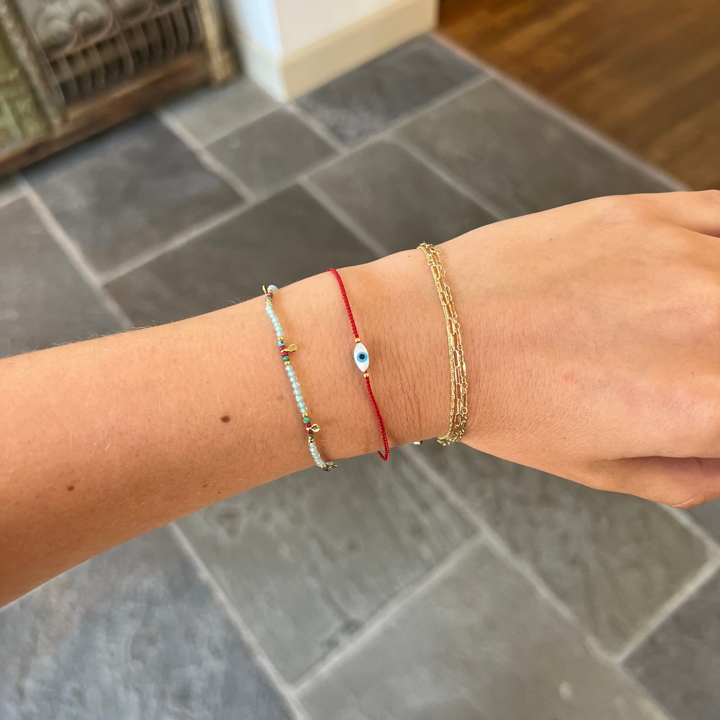 Sea Foam Beaded Bracelet