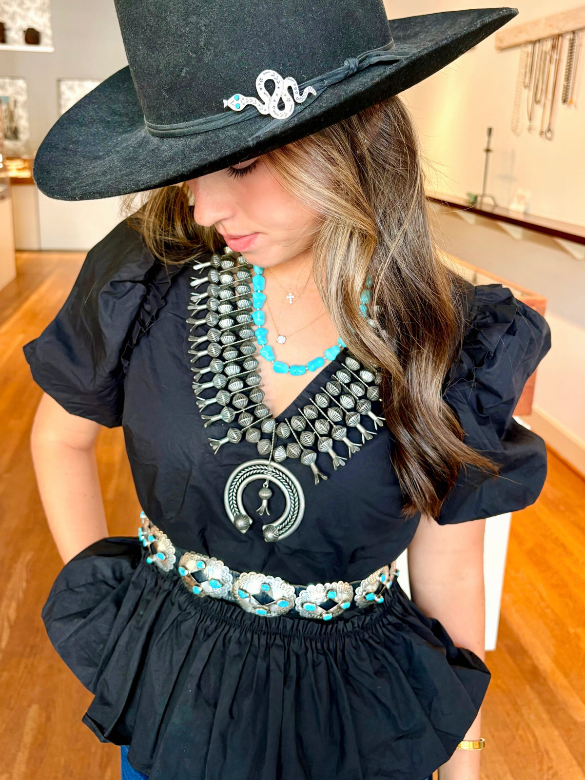 Turquoise Snake Hat Pin