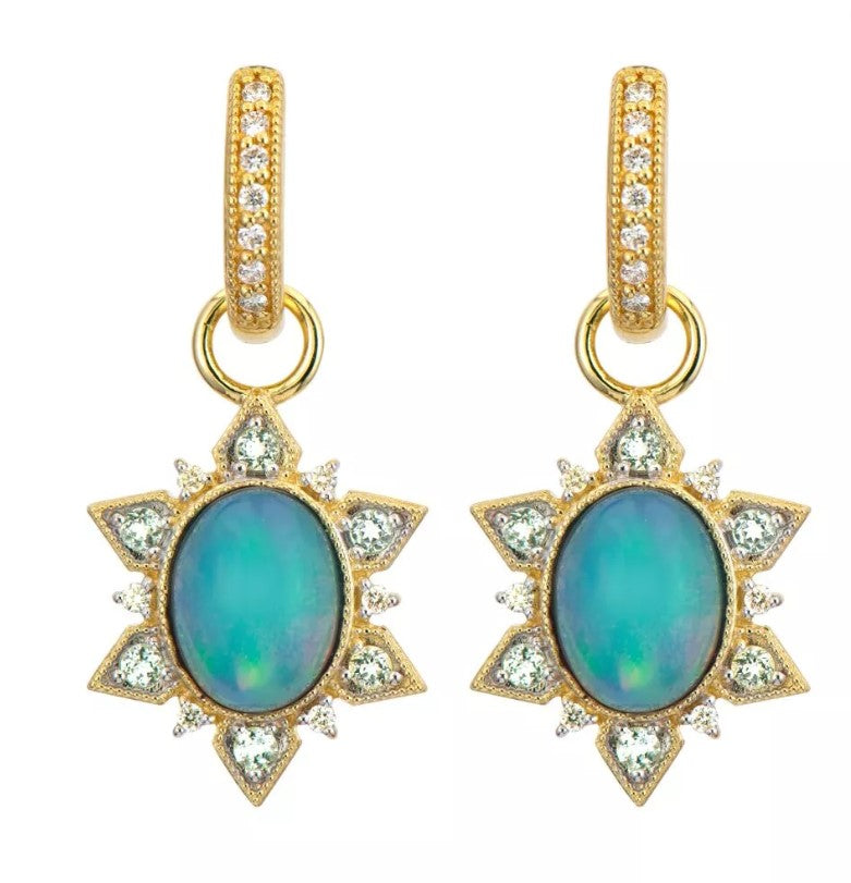 Moroccan Opal Sunburst Earring Charms