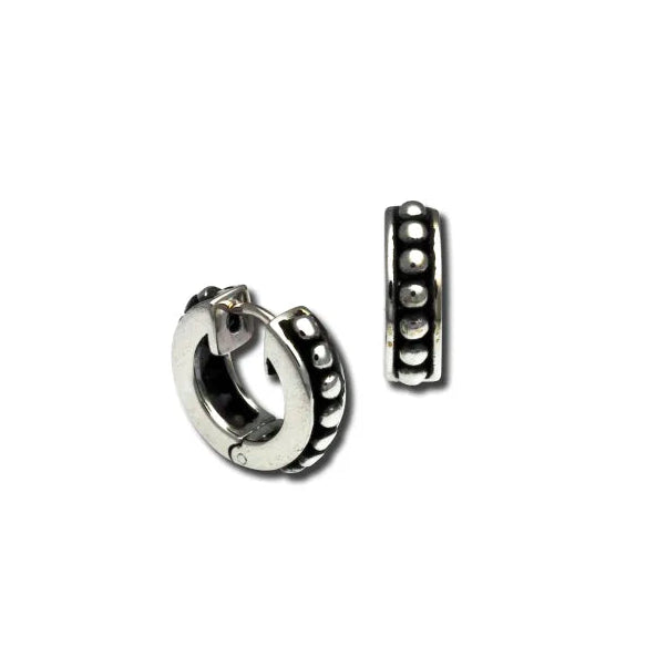 Beaded Snap Hoop Huggies