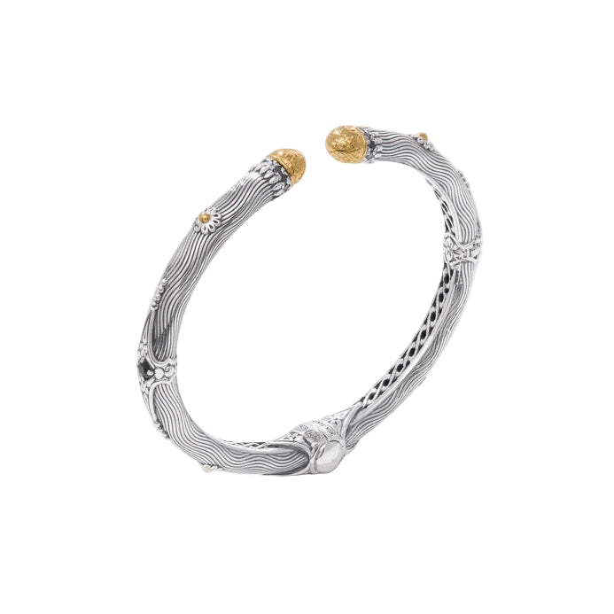 Dawn Coastline Black Diamond Hinged Bracelet