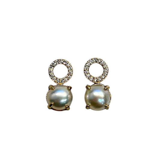 Pearl and Diamond Earring Charms