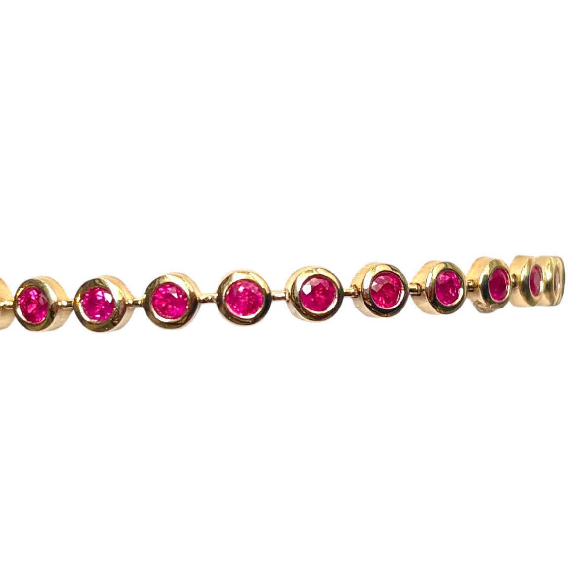Bezel Set Ruby Tennis Bracelet