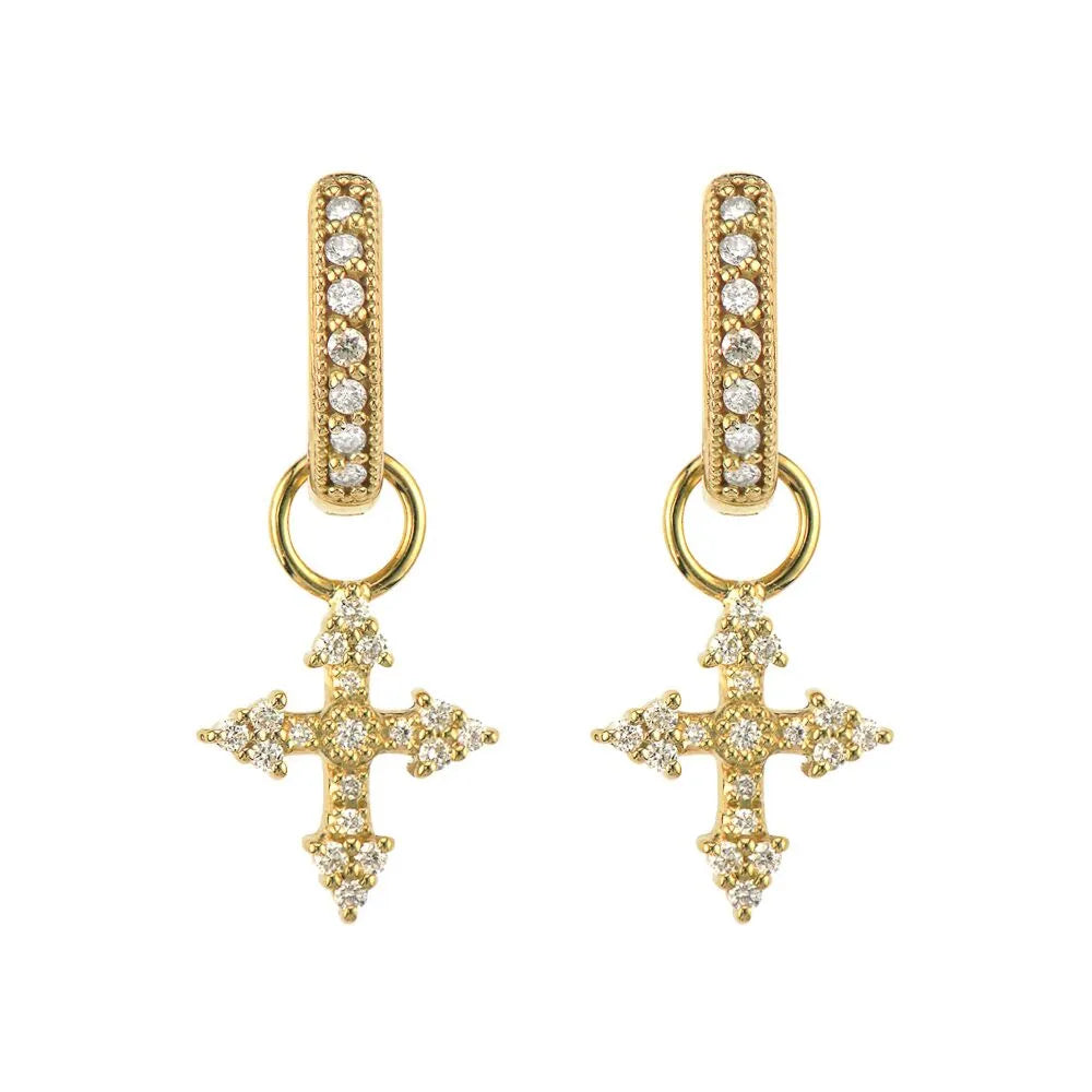 Provence Champagne Tiny Cross Earring Charms