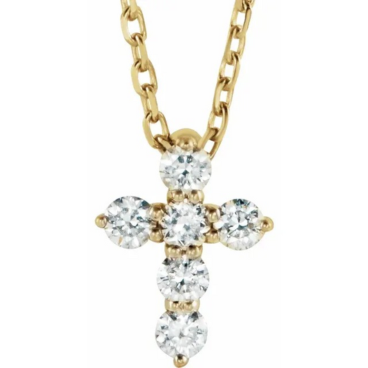 Mini Diamond Cross Necklace