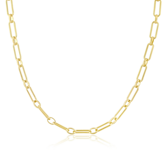 Round & Oval Large Link Watch Chain Necklace