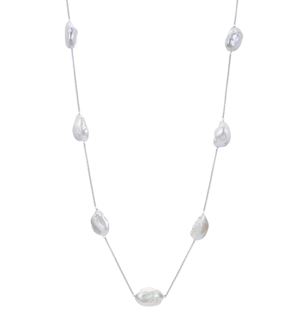 Baroque Pearls Station Necklace