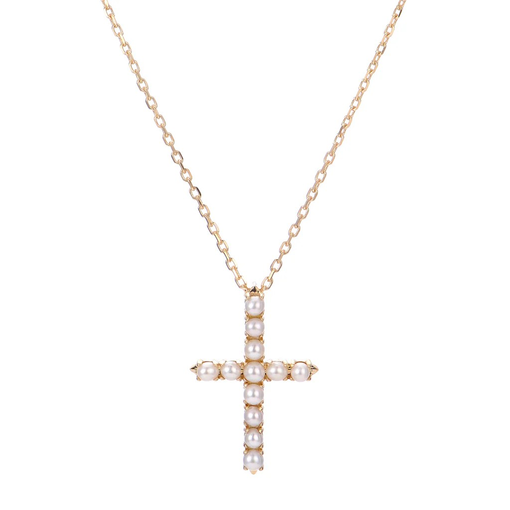 Freshwater Pearl Cross Pendant