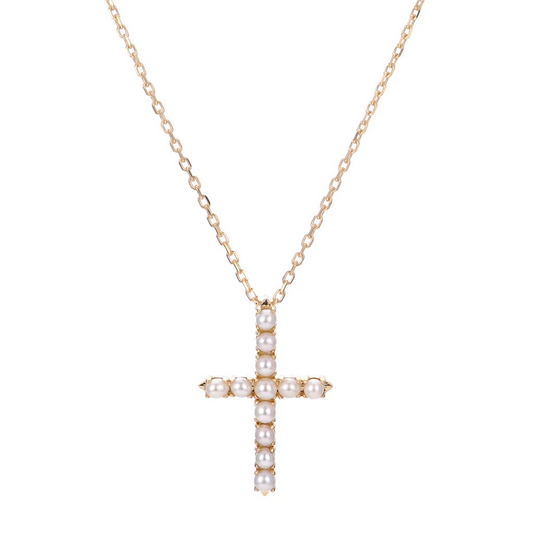 Freshwater Pearl Cross Pendant
