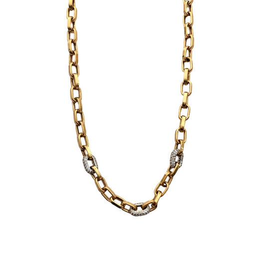 Diamond Oval Link Chain