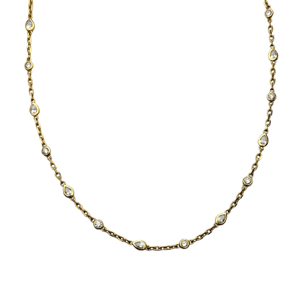 Alternating Heavy Diamond By The Yard Necklace