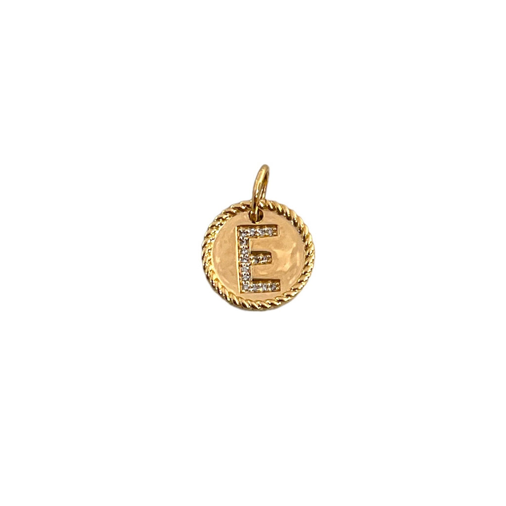 Diamond "E" Initial Pendant