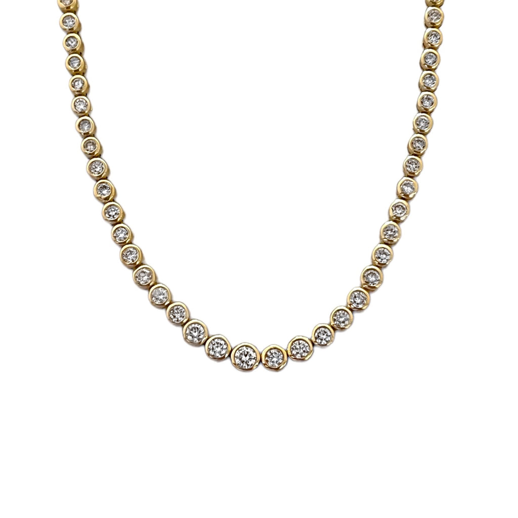 Bezel Set Tennis Necklace