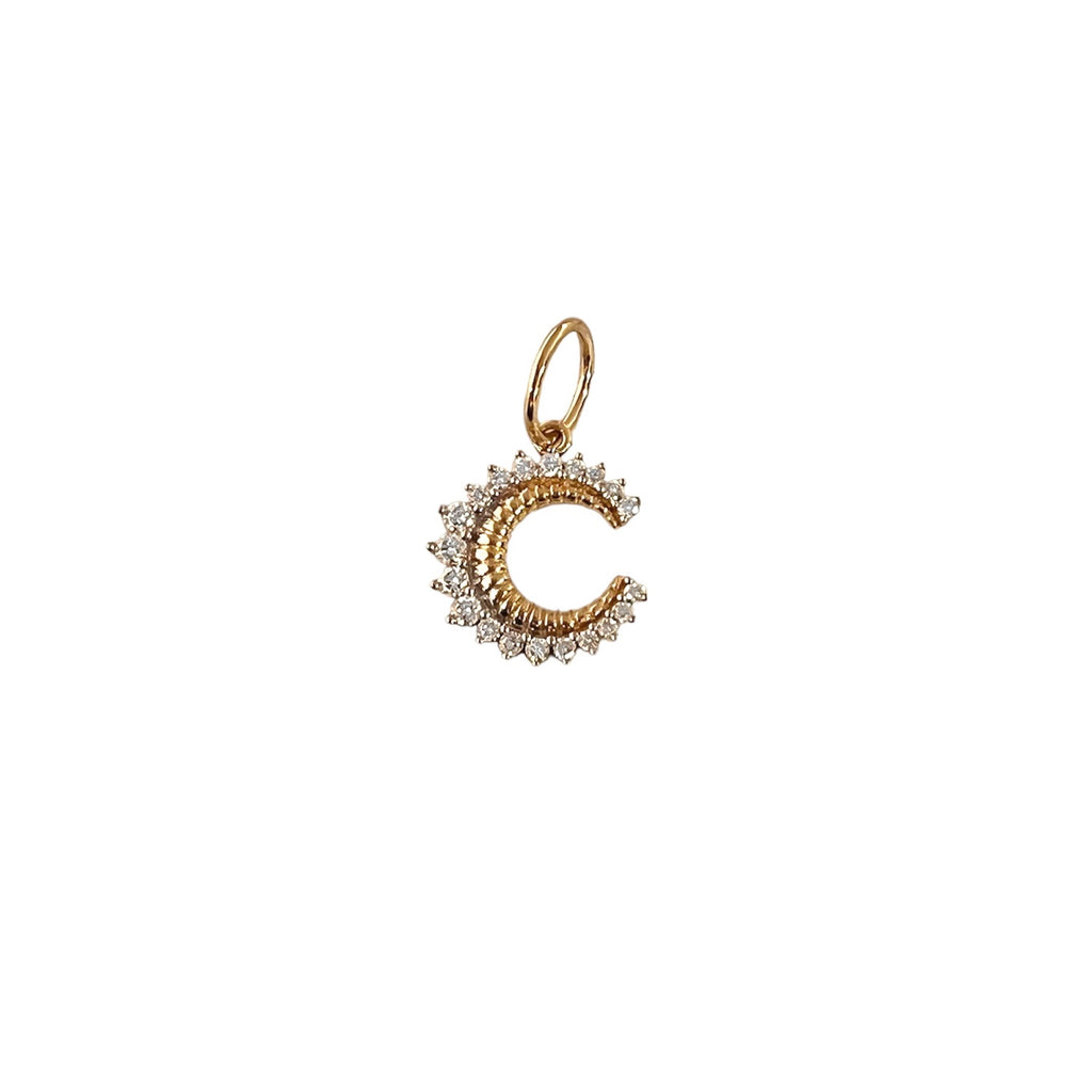 Small Diamond Cresent Pendant