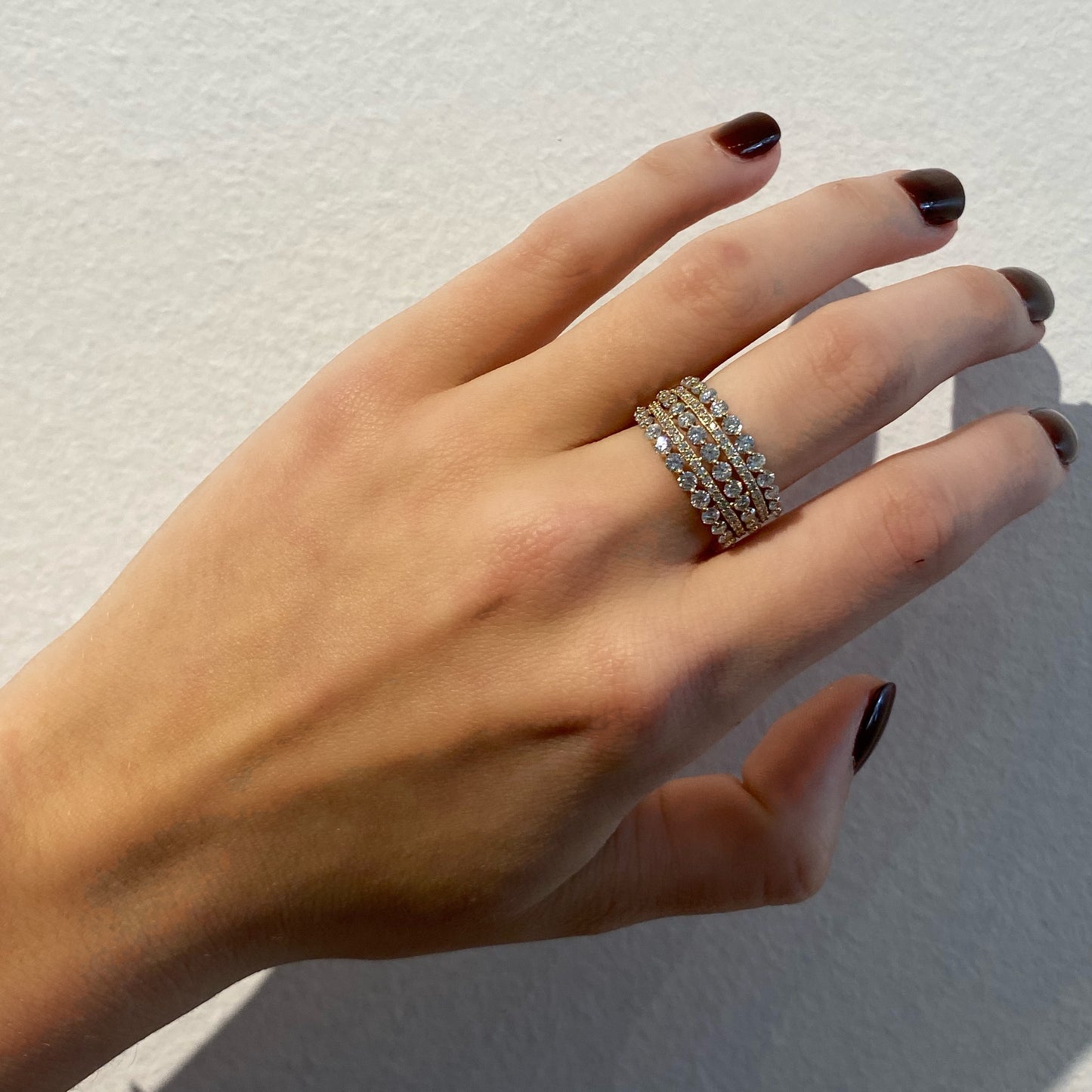 Five Row Diamond Ring