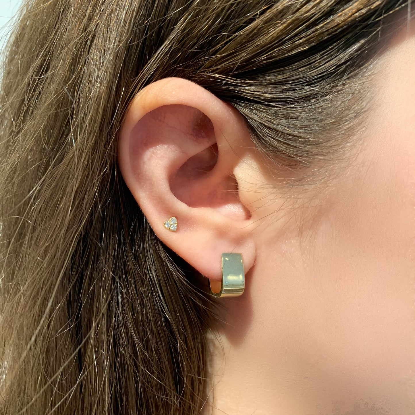 Chunky Gold Huggie Earrings
