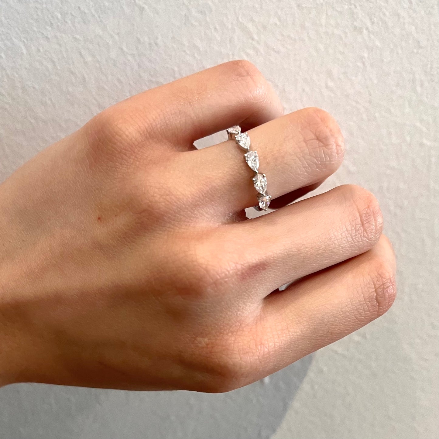 Chasing Pear Diamond Anniversary Ring