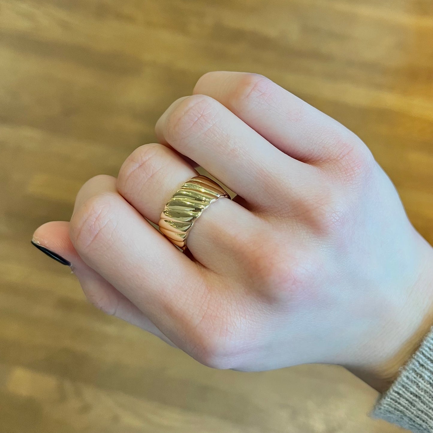 Gold Textured Band