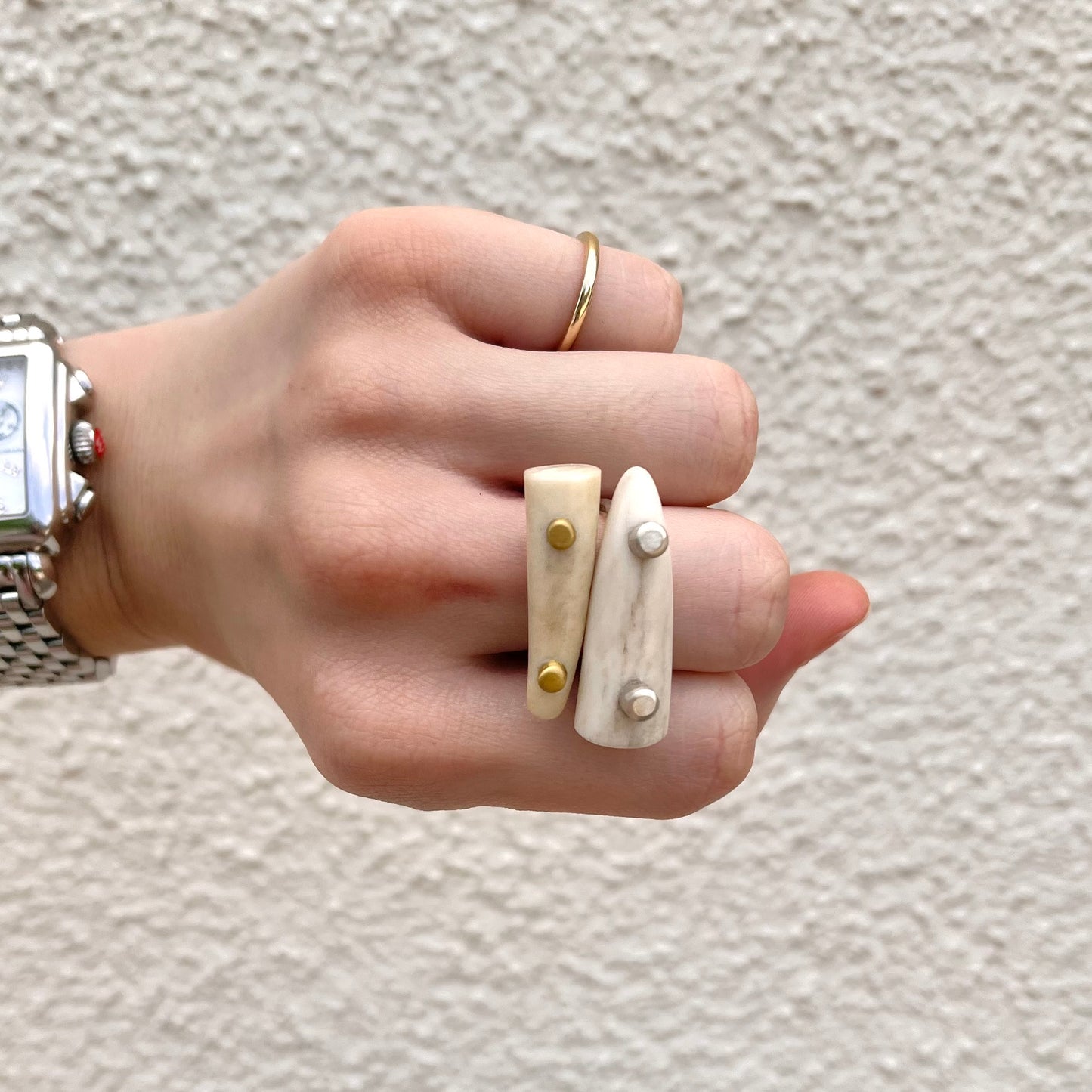 Brass Antler Tip Ring