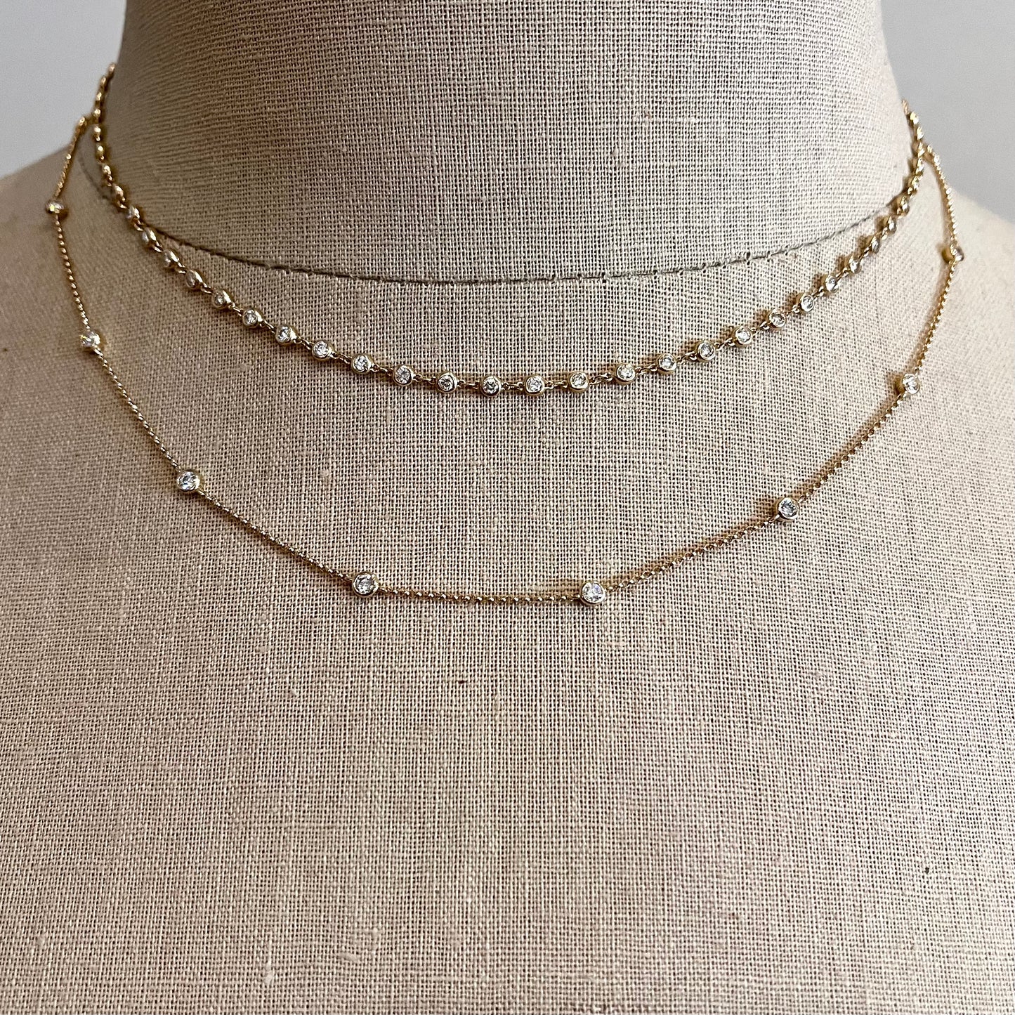 0.74 ctw Diamond By the Yard Necklace