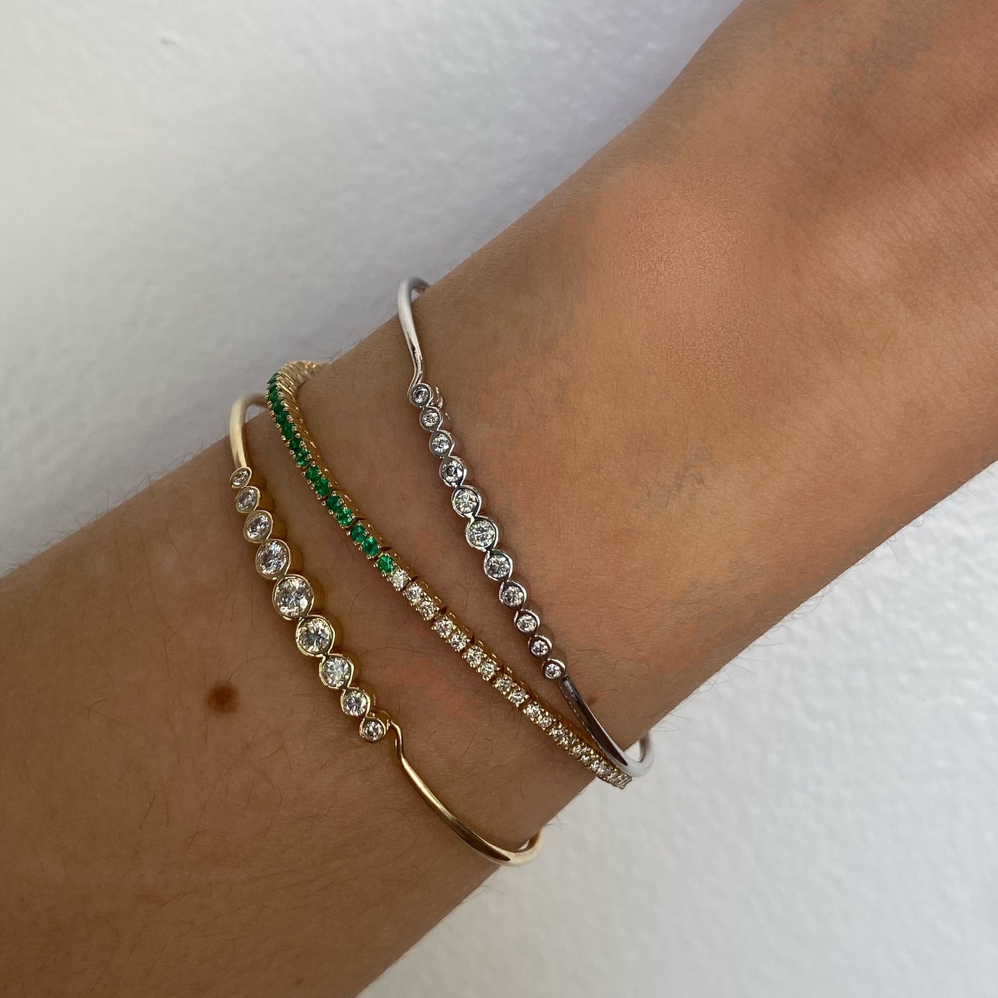 Diamond Bezel Hook Bracelet