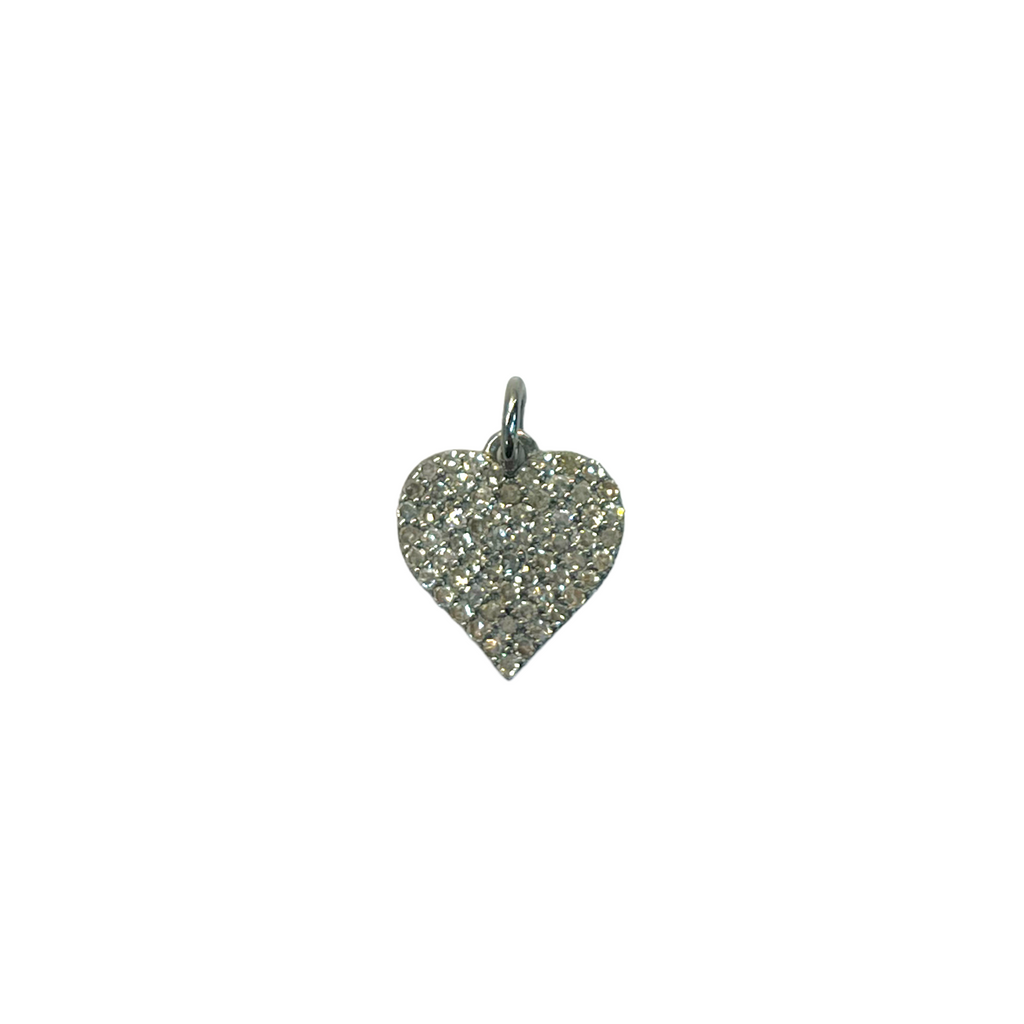 Pave Diamond Heart Charm