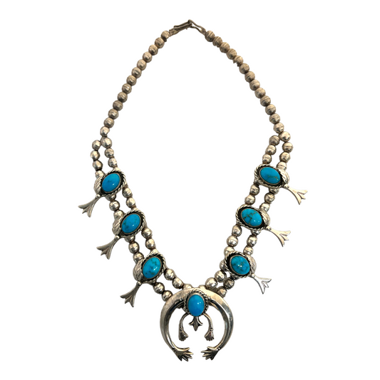 Vintage Mini Squash Blossom Necklace