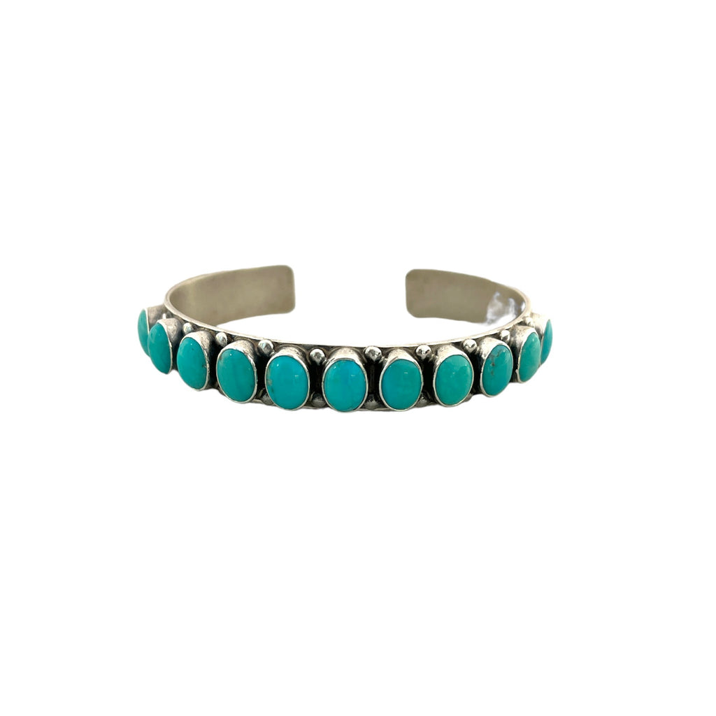 Turquoise Row Cuff Bracelet