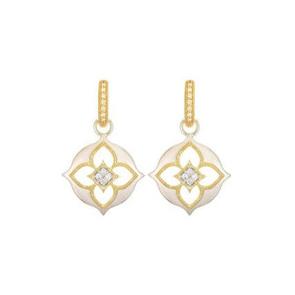 Mixed Metal Open Floral Earring Charms
