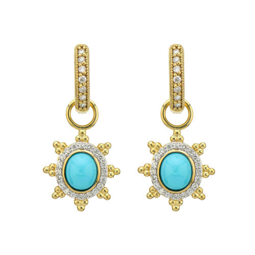 Provence Pave Halo Trio Suburst Earring Charm